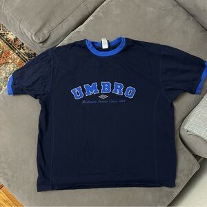 Vintage Umbro Authentic Soccer Since 1924 Embroidered Heavy Shirt Size XL